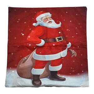 Santa Claus Pillow Cover Cushion Case 17x17 Inch Multicolor New Christmas